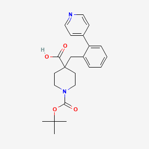 molecular formula C23H28N2O4 B1444521 1-(tert-Butoxycarbonyl)-4-(2-(pyridin-4-yl)benzyl)piperidine-4-carboxylic acid CAS No. 1361111-45-6