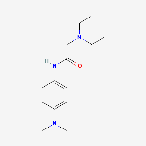 molecular formula C14H23N3O B14445213 Acetamide, 2-(diethylamino)-N-[4-(dimethylamino)phenyl]- CAS No. 74816-19-6