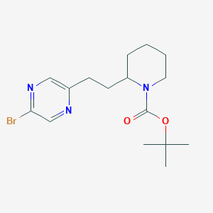 molecular formula C16H24BrN3O2 B1444522 Tert-butyl 2-[2-(5-bromopyrazin-2-yl)ethyl]piperidine-1-carboxylate CAS No. 1361114-65-9