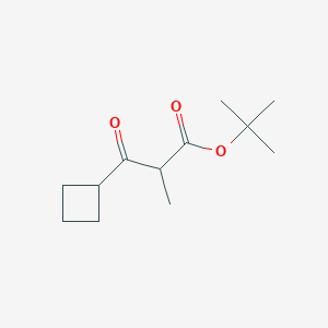 molecular formula C12H20O3 B1444525 Tert-butyl 3-cyclobutyl-2-methyl-3-oxopropanoate CAS No. 1512484-61-5