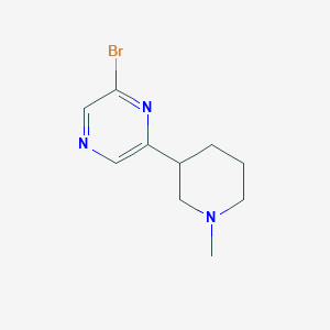 molecular formula C10H14BrN3 B1444526 2-溴-6-(1-甲基哌啶-3-基)吡嗪 CAS No. 1316224-41-5