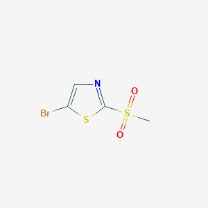 molecular formula C4H4BrNO2S2 B1444530 5-溴-2-(甲磺酰)噻唑 CAS No. 1158994-67-2