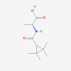 B1444531 (2R)-2-[(2,2,3,3-tetramethylcyclopropyl)formamido]propanoic acid CAS No. 1567974-52-0