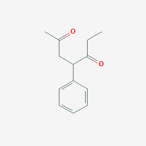 molecular formula C13H16O2 B14445324 4-Phenylheptane-2,5-dione CAS No. 78303-46-5