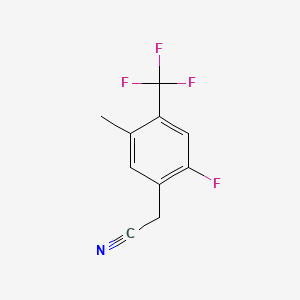 molecular formula C10H7F4N B1444536 2-氟-5-甲基-4-(三氟甲基)苯乙腈 CAS No. 1323966-11-5