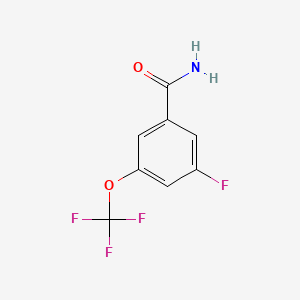 molecular formula C8H5F4NO2 B1444537 3-Fluoro-5-(trifluoromethoxy)benzamide CAS No. 1352999-12-2
