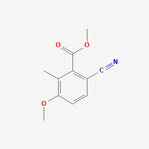 molecular formula C11H11NO3 B1444543 Methyl 6-cyano-3-methoxy-2-methylbenzoate CAS No. 55289-18-4