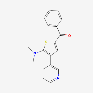 molecular formula C18H16N2OS B1444544 5-benzoyl-N,N-dimethyl-3-(pyridin-3-yl)thiophen-2-amine CAS No. 1383543-20-1