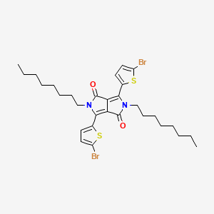 molecular formula C30H38Br2N2O2S2 B1444553 3,6-Bis(5-bromothiophen-2-yl)-2,5-dioctylpyrrolo[3,4-c]pyrrole-1,4(2H,5H)-dione CAS No. 1057401-13-4