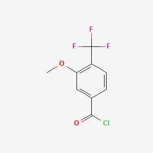 molecular formula C9H6ClF3O2 B1444555 3-Methoxy-4-(trifluoromethyl)benzoyl chloride CAS No. 1261571-92-9