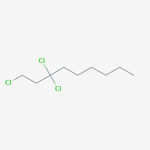 molecular formula C9H17Cl3 B14445628 1,3,3-Trichlorononane CAS No. 75296-43-4