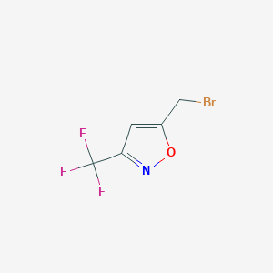 molecular formula C5H3BrF3NO B1444564 5-(Bromomethyl)-3-(trifluoromethyl)isoxazole CAS No. 1364677-98-4