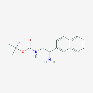 molecular formula C17H22N2O2 B1444565 叔丁基N-[2-氨基-2-(萘-2-基)乙基]氨基甲酸酯 CAS No. 1270367-30-0