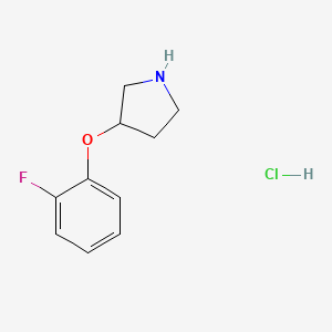 molecular formula C10H13ClFNO B1444566 3-(2-Fluorophenoxy)pyrrolidine hydrochloride CAS No. 1211507-42-4