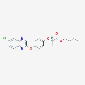 molecular formula C21H21ClN2O4 B14445747 Butyl 2-{4-[(6-chloroquinoxalin-2-yl)oxy]phenoxy}propanoate CAS No. 76578-39-7