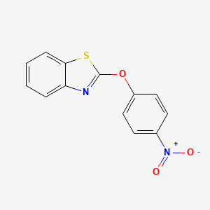 molecular formula C13H8N2O3S B14445758 2-(4-Nitrophenoxy)-1,3-benzothiazole CAS No. 79462-56-9