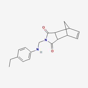 molecular formula C18H20N2O2 B1444576 2-{[(4-乙基苯基)氨基]甲基}-3a,4,7,7a-四氢-1H-4,7-甲烷异吲哚-1,3-二酮 CAS No. 1241674-58-7