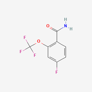 molecular formula C8H5F4NO2 B1444577 4-Fluoro-2-(trifluoromethoxy)benzamide CAS No. 1323966-41-1