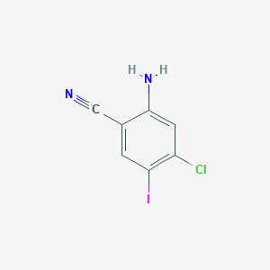 molecular formula C7H4ClIN2 B1444578 2-Amino-4-chloro-5-iodobenzonitrile CAS No. 1269461-82-6