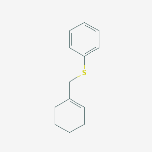molecular formula C13H16S B14445780 Benzene, [(1-cyclohexen-1-ylmethyl)thio]- CAS No. 79597-48-1