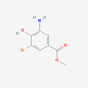 molecular formula C8H8BrNO3 B1444580 Methyl 3-amino-5-bromo-4-hydroxybenzoate CAS No. 260249-10-3