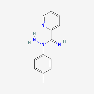 molecular formula C13H14N4 B14445840 N-(4-Methylphenyl)pyridine-2-carboximidohydrazide CAS No. 76686-90-3