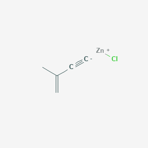 molecular formula C5H5ClZn B14445844 chlorozinc(1+);2-methylbut-1-en-3-yne CAS No. 78389-88-5