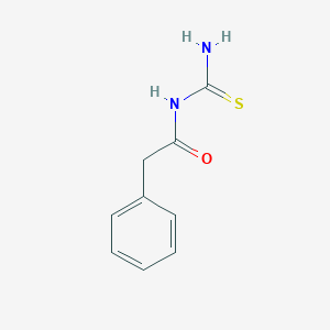 molecular formula C9H10N2OS B14445881 Benzeneacetamide, N-(aminothioxomethyl)- CAS No. 75127-93-4