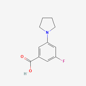 molecular formula C11H12FNO2 B1444593 3-Fluoro-5-pyrrolidin-1-ylbenzoic acid CAS No. 874133-18-3