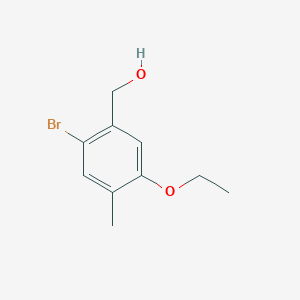 molecular formula C10H13BrO2 B1444594 (2-Bromo-5-ethoxy-4-methylphenyl)methanol CAS No. 1350759-96-4