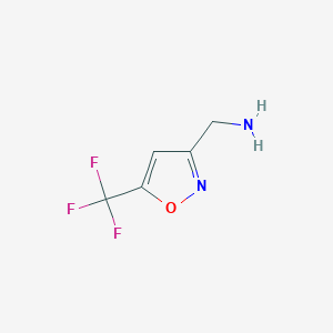 molecular formula C5H5F3N2O B1444598 (5-(Trifluoromethyl)isoxazol-3-yl)methanamine CAS No. 1364678-08-9