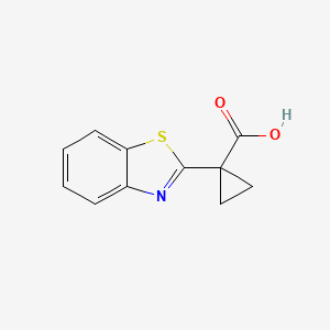 molecular formula C11H9NO2S B1444599 1-(Benzo[D]thiazol-2-YL)cyclopropanecarboxylic acid CAS No. 869973-63-7