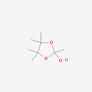 molecular formula C8H16O3 B14445998 2,4,4,5,5-Pentamethyl-1,3-dioxolan-2-ol CAS No. 76937-02-5