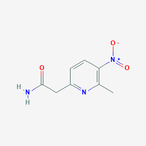 molecular formula C8H9N3O3 B1444601 2-Methyl-3-nitropyridine-6-acetamide CAS No. 1806489-88-2