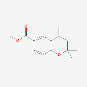 molecular formula C14H16O3 B1444602 Methyl 2,2-dimethyl-4-methylenechroman-6-carboxylate CAS No. 1350761-53-3