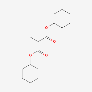 molecular formula C16H26O4 B14446022 Dicyclohexyl methylpropanedioate CAS No. 73742-26-4