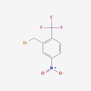 molecular formula C8H5BrF3NO2 B1444604 2-(Bromomethyl)-4-nitro-1-(trifluoromethyl)benzene CAS No. 1227587-81-6