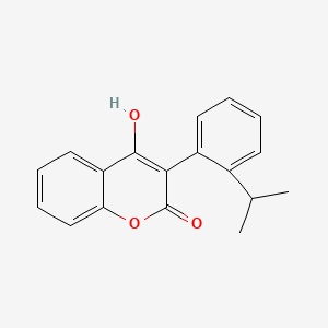 molecular formula C18H16O3 B14446061 4-Hydroxy-3-(o-isopropylphenyl)coumarin CAS No. 73791-15-8
