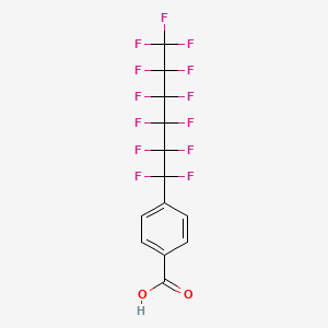 molecular formula C13H5F13O2 B14446071 Benzoic acid, 4-(tridecafluorohexyl)- CAS No. 74701-31-8