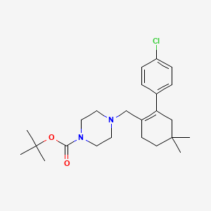 molecular formula C24H35ClN2O2 B1444608 Tert-butyl 4-((4'-chloro-5,5-dimethyl-3,4,5,6-tetrahydro-[1,1'-biphenyl]-2-yl)methyl)piperazine-1-carboxylate CAS No. 1228780-71-9