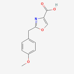 molecular formula C12H11NO4 B1444609 2-(4-甲氧基苄基)恶唑-4-羧酸 CAS No. 852639-66-8