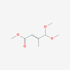 molecular formula C8H14O4 B14446095 Methyl 4,4-dimethoxy-3-methylbut-2-enoate CAS No. 78816-19-0
