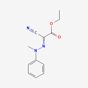 molecular formula C12H13N3O2 B14446128 Ethyl cyano(2-methyl-2-phenylhydrazinylidene)acetate CAS No. 74676-83-8