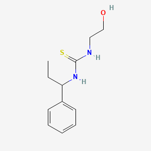 molecular formula C12H18N2OS B14446136 N-(2-Hydroxyethyl)-N'-(1-phenylpropyl)thiourea CAS No. 74548-42-8