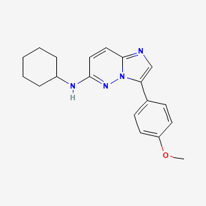 B1444615 N-cyclohexyl-3-(4-methoxyphenyl)imidazo[1,2-b]pyridazin-6-amine CAS No. 1012345-06-0
