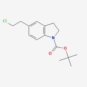 molecular formula C15H20ClNO2 B1444616 tert-butyl 5-(2-chloroethyl)-2,3-dihydro-1H-indole-1-carboxylate CAS No. 860024-94-8