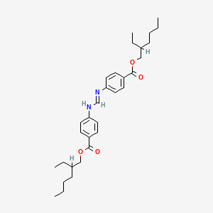 molecular formula C31H44N2O4 B14446170 Benzoic acid, 4-[[[[4-[[(2-ethylhexyl)oxy]carbonyl]phenyl]amino]methylene]amino]-, 2-ethylhexyl ester CAS No. 78480-23-6