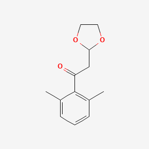molecular formula C13H16O3 B1444618 1-(2,6-Dimethyl-phenyl)-2-(1,3-dioxolan-2-yl)-ethanone CAS No. 1263365-90-7
