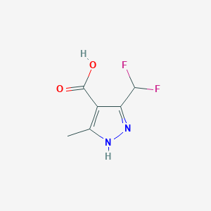 molecular formula C6H6F2N2O2 B1444621 3-(difluoromethyl)-5-methyl-1H-pyrazole-4-carboxylic acid CAS No. 1703774-35-9
