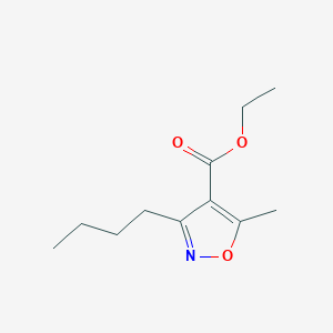B1444622 3-Butyl-5-methyl-isoxazole-4-carboxylic acid ethyl ester CAS No. 1239465-20-3